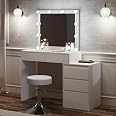 WOLTU Coiffeuse avec LED Miroir Nuage, Éclairage Réglable, Table de WOLTU Coiffeuse avec LED Miroir Nuage, Éclairage Réglable, Table de