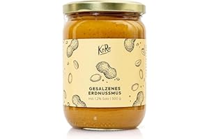 KoRo - Beurre de cacahuète salé 500g - Vegan - Beurre de noix à base de cacahuètes grillées et d'une pincée de sel - Sans huile de palme et sans sucre ajouté* - Source de protéines