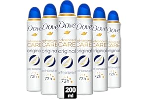 DOVE - Déodorant Femme Original Advanced Care - Spray Anti-transpirant - prend soin des aisselles au quotidien - 72h de protection (lot de 6x200ml)​