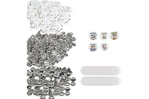 VEVOR Buttonmaschine Knopfmachermaschine Zubehör Badge Punch Press 25 mm, DIY Badge Press Machine Ersatzteile 500 STK. Abzeichenpressmaschine, Metall + Kunststoff / 250 + 250 STK. Abzeichen