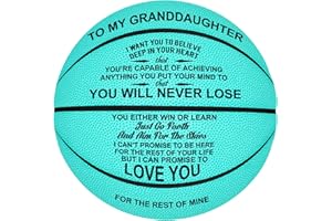 Kenon Customized Engraved Basketballs for Son, Personalized Indoor/Outdoor Game Leather Basketball, Best Gift for Son from Mom Dad