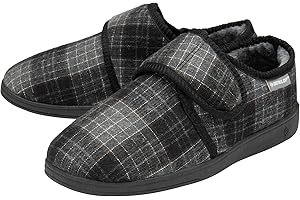 Dunlop Mens Slippers Easy Close Diabetic Orthopaedic Comfy Memory Foam Size 7-12