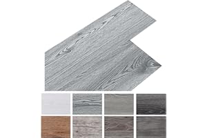 INMOZATA 5,02m²/ 36 Fliesen PVC Bodenbelag Selbstklebend Vinylboden Selbstklebend PVC Laminat -91,5 x 15,2cm -Dicke 2 mm Rutschfeste Wasserfest Schneidbar (Grau)