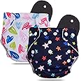 Novo Baby Leakage Proof Reusable Cloth Diaper With 5 Layer High absorbent Pad | Reusable Nappies| Freesize for Kids 0-3 Yrs | washable diapers