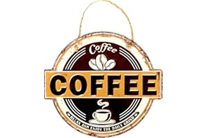 DiiliHiiri Cartel Café de Chapa Placa Retro Letrero Estilo Vintage Metal para Decoración Hogar - Coffee Coffee