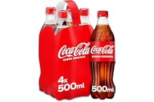 Coca-Cola Sabor Original - Refresco de cola - Pack 4 Botellas 500 ml
