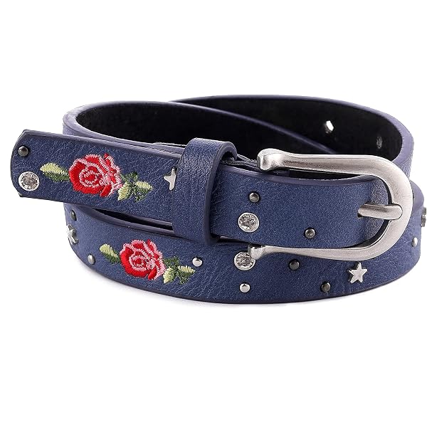 Ceinture Large élastique Femme - Broderie Florale Noire, Style Rétro élégant (Neuf Avec étiquettes)