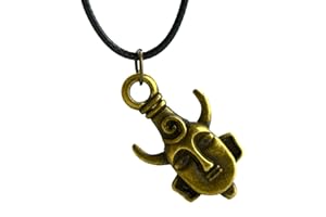 BEAUX BIJOUX Supernatural Jewellery, amuleto ispirato a Dean Winchester e Jensen Ackles, collana con maschera a due facce