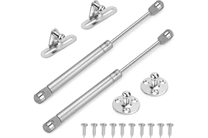 JESUSTREE 2pcs Pistones a Gas, 80N/8kg Resorte de Gas, Amortiguadores Muebles para Armario Cocina, Pistones Hidráulico Muebles, Bisagras de Cierre Suave Puertas Cocina