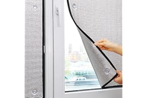 ZLOVNE Aislamiento Película de Protección Solar,Película Reflectante para Ventana Control de Calor,Anti UV para el Hogar,Edificios,Película Aluminizada de 9 mm de Espesor (90x200cm/35 x79)