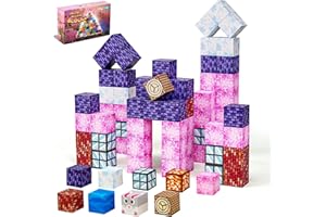 JOEJONI Blocchi da Costruzione Magnetici, 80 Pezzi di Giocattoli Magnetici per Bambini, Blocchi da Costruzione Magnetici, Giocattoli Magnetici Montessori per 3+ Anni, Giocattoli Creativi per Bambini