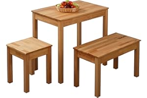 Krok Wood Mesa Tomas, Madera de Haya (75x50x75 cm)