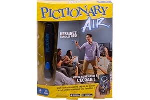 Mattel Games Pictionary Air, jeu de société et de Dessin dans les airs, avec Résultat à l'écran, Version Française, GJG13, Coffret