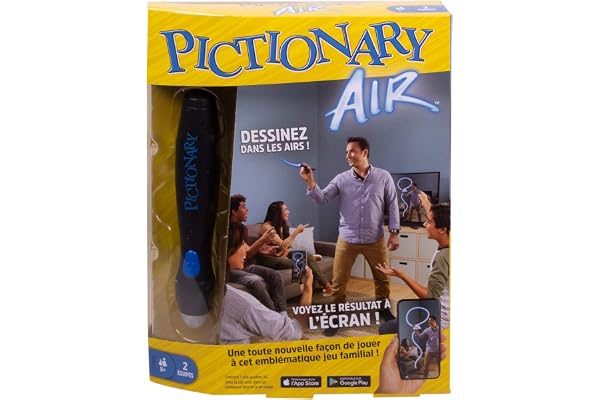 Pictionary Air, Jeu de société et de Dessin dans Les airs, avec résultat à l'écran, Version française, GJG13
