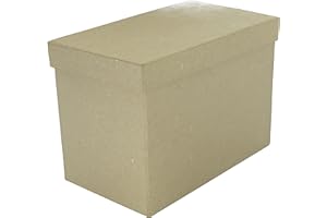 Décopatch BT043C - Un support en papier brun mâché 17x10x12 cm, Boite rectangle