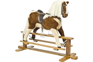 "SKEWBALD" Handmade Rocking Horse MARS VI Cheval à bascule MJmark