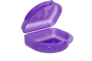 DENTAL AESTHETICS Glitter Gum Shield Case - Mouthguard Box for Ortho Retainers, Sports Dental Appliances, Dentures & More