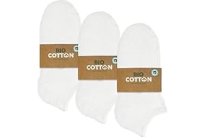 mehrstrumpf 8/12 Paar Kinder 100% Bio-Anbau Sneaker Socken Jungen & Mädchen ohne Naht (Modell: Biolivia)