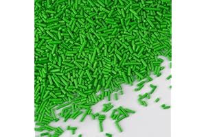 SUJOYGAR Décors Sucrés Vermicelles Vert 130 g - Vermicelles Pâtisserie Comestibles en Sucre Colorés– Décoration Alimentaire Pâtisserie, Desserts, Gâteaux, Biscuits, Cupcakes