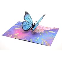 Biglietto Di Auguri 3D A Forma Di Farfalla – Pieghevole In Carta Italiana FSC, 10x15 Cm, Con Busta E Custodia, Fatto A Mano