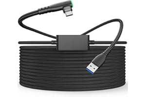 INIU Link Cable, 5m VR Cable for Meta Oculus Quest 2/Quest 3/Pro Pico Accessories and Gaming PC Steam VR, USB 3.0 High Speed Data Transfer USB C Cable with Separate Charging Port for Fast Charging