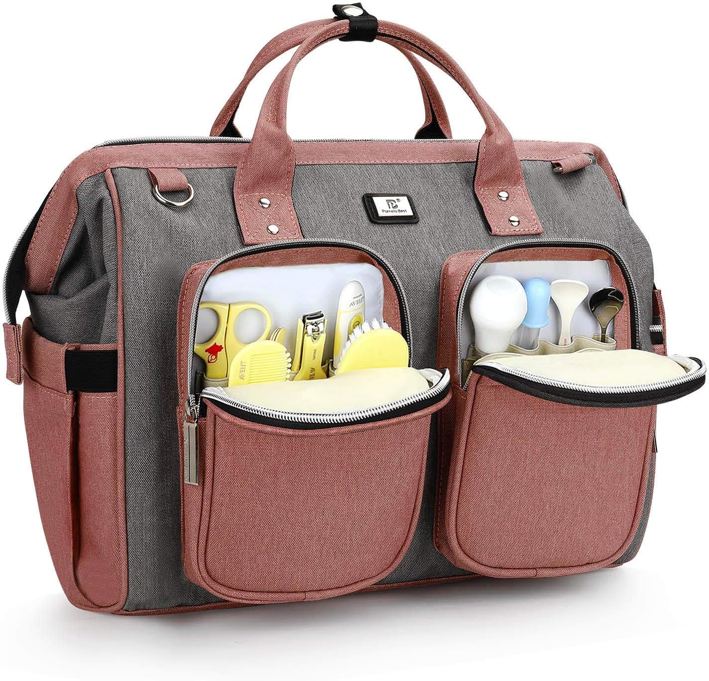 Pomelo Best Baby Changing Bag with Pram Clips and Changing Mat
