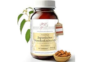 ‎PHOENIX DER LEBENSKRAFT Japanischer-Staudenknoterich Tabletten 600mg | 70 Tabletten Polygonum cuspidatum | Top Premium Qualität aus Österreich | Vegane Tabletten statt Kapseln ohne Zusatzstoffe | Fallopia japonica, Huzhang