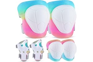 MHJY Protezioni Skateboard Bambino 3-8 Anni Ginocchiere per Pattini Bambini Sicurezza Set per Bicicletta Regolabile Gomitiere Protezione Pattinaggio Monopattino Ciclismo