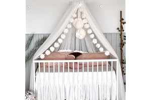 Baby Fancyroom Sänghimmel för babysäng, prinsessbabyvagga, myggnät, sidosänghimmel, babyrumsdekoration, baldakin för barnrum