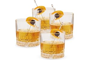 Spiegelau & Nachtmann, Set da 4 Bicchieri da Whisky Single Old Fashioned, in Vetro di Cristallo, 270 ml, Perfect Serve, 4500177