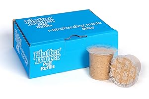 Peanut Butter for Birds - Jacobi Jayne Flutter Butter EcoRefills - Buggy Flavour Wild Bird Food - Ultra-Convenient Eco-Friendly Bird Feed - Pack of 6 Refills, Buggy