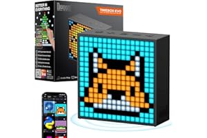 Divoom Timebox Evo Pixel Art Bluetooth Speaker with App Control, Creative LED Speaker & Alarm Clock, DIY Pixel Display, Perfect Thanksgiving & Xmas Present for Teens, Great for Christmas Decor