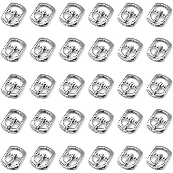 Fermetures Sac Ceinture 40 Boucles Métal Carrées Kaimeilai - 15x10 Mm - Ajusteur à Rouleau - Pour Sacs, Ceintures, Sandales - Argent Boucles Ardillon Rouleau