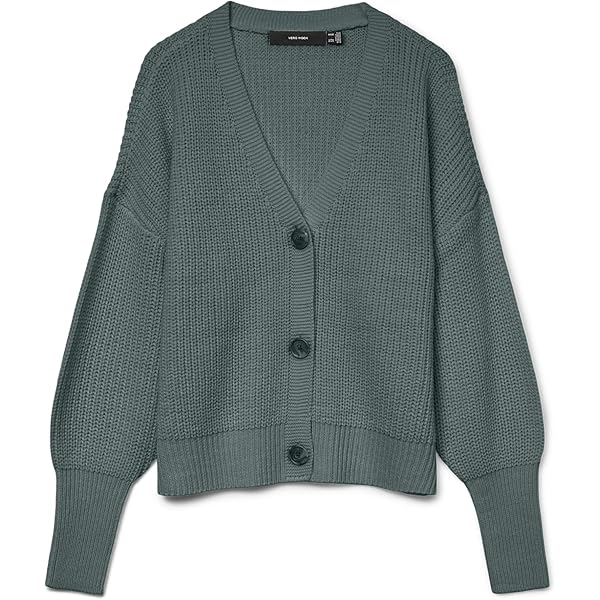 Vero Moda VMNOVAH LS O-NECK BUTTON NOOS - Cardigan - navy blazer/dark blue