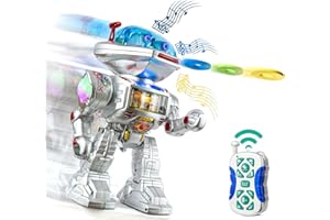Playtech Logic Remote Control Fighting Talking Kids Robot Toy with Sound Lights Music | Walking Dancing Shooting RC Robot Toy Top Boys Girls Toys - PL9029