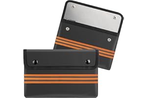 ENGPOW Feuerfeste Tasche 5200°F 2 Stück Geldtasche 22 x14cm Dokumententasche Wasserdichte Bargeld Schutztasche Geldaufbewahrung für Reisepass Geld Überprüfen Führerschein Kreditkarte Kleine Wertsachen