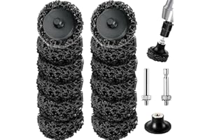 NUTKIT 50 mm CSD gruba tarcza ścierna, 12 szt. Tarcze czyszczące do szlifierki kątowej, czarna tarcza trawiąca do szlifierki kątowej, do usuwania rdzy farby złuszczającej