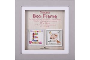 Pfennig N Squid Ltd Black Grey or White Shadow Box Frame Deep 3D Box Display Picture Frames 5 Sizes (Grey, 15x15cm)