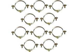 AERZETIX - C60436 - Lot de 10 colliers supports simples de fixation Ø40 - fixation murale de tuyau cuivre serrage patte à vis plomberie chauffage sanitaire - en acier