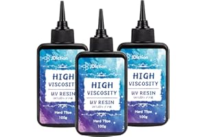 JDiction UV Resin, Upgrade 300g High Viscosity Hard UV Resin with Super Crystal Clear Resin Kit for Doming, Sealing, Coating, and Casting