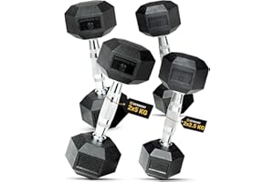 ‎HQ GERMANY HQ Germany® Hexagon Hanteln | 2.5-37.5kg | Starter-Sets | ±1,5% Gewichtstoleranz, Geruchsarm | Hantel Set, Hanteln 2er Set, Kurzhantel, Dumbbell, Handel, Hantelset Hexagon