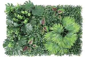 ANMINY 1PC Artificial Plant Wall Panel, 24×16 Inches Outdoor&Indoor Privacy Screens and Panels,Artificial Grass Wall Panels Ivy Fence Screening,Pattern#4