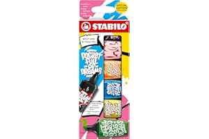 STABILO Evidenziatore e Marker BOSS MINI by Snooze One - Astuccio da 6 - Rosa/Arancione/Blu/Giallo/Verde/Nero