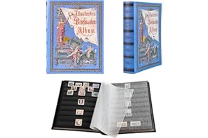 Prophila Collection Album Nostalgique II pour Timbres, 60 Pages, intérieur Noir