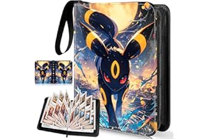 Holyhcx 50 Pages Classeur Carte Imperméable,400 Cartes Album Carte,Portable Porte Carte,Livre Carte avec Fermeture éclair,Double Face Albums pour Cartes à Collectionner,Cadeau Noël/Anniversaire