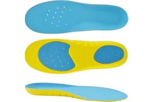 SAUDEfoot Plantillas deportivas gruesas y cómodas para hombres y mujeres, almohadillas de GEL de amortiguación suave y transp