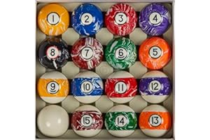 Collapsar Deluxe-Billard-Billardkugeln, 5,4 cm, Marmor-Stil, 16 Blle, komplettes Set mit 16 Bllen (mehrere Stile erhltlich)