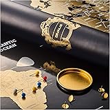 Mappa del Mondo da Grattare - Mappamondo Grattabile - Cartoncino Nero da Grattare - Dove Sono Stato - Cartina Viaggi da Gratt
