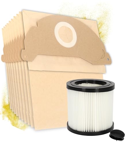 10 Sacs D'aspirateur Pour Kärcher A 2000 à A 2099 – Idéal Pour A 2003 Et A2004 – Marron – Lot économique