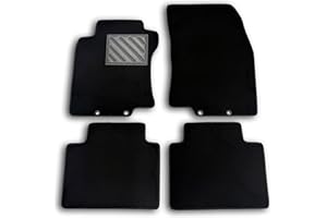 MTC AUTOMOTIVE MTC, Alfombrillas para Nissan X-Trail T32 III Desde 2014- a Medida, Antideslizantes, talonera de Goma Reforzada y Botones de fijación, Negro